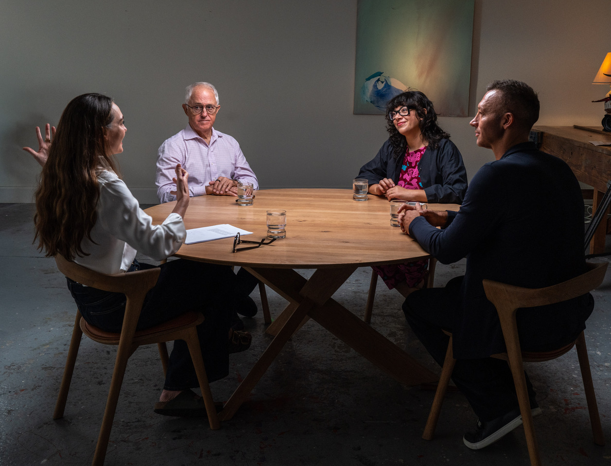 Malcolm Turnbull, Ian Thorpe and Jess Scully in conversation